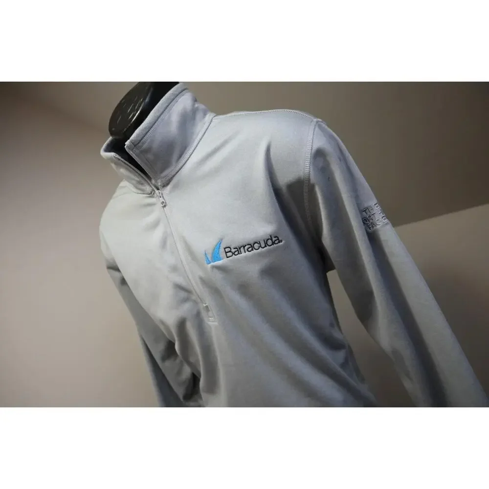 North Face Fleece 1/4 Zip Athetic Jacket‎ Long Sleeve Gray Mens Size Large